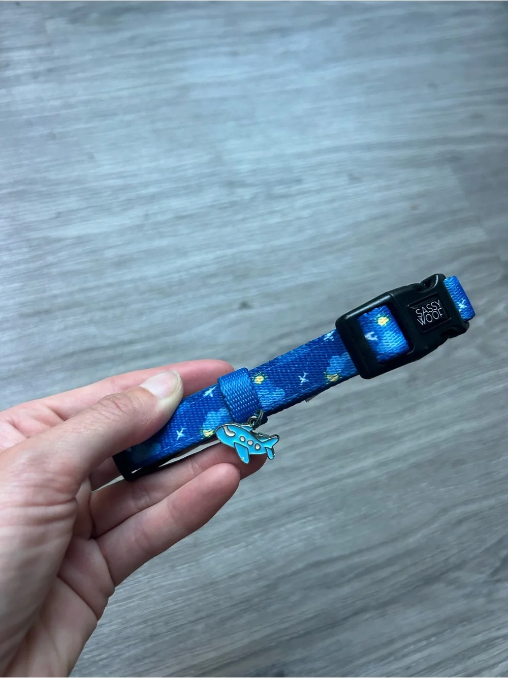 Sassy Woof Airplane Travel Dog Collar